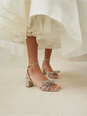 REFINISHED Loeffler Randall Mikel Bow Sandal in Cappuccino